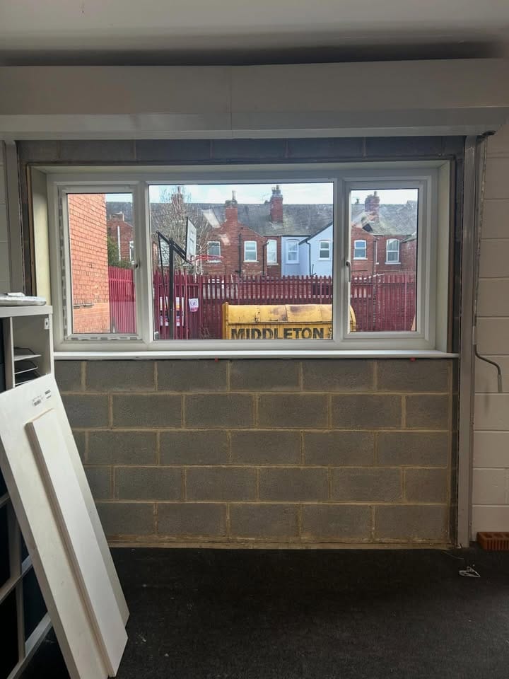 Completed new window installation detail